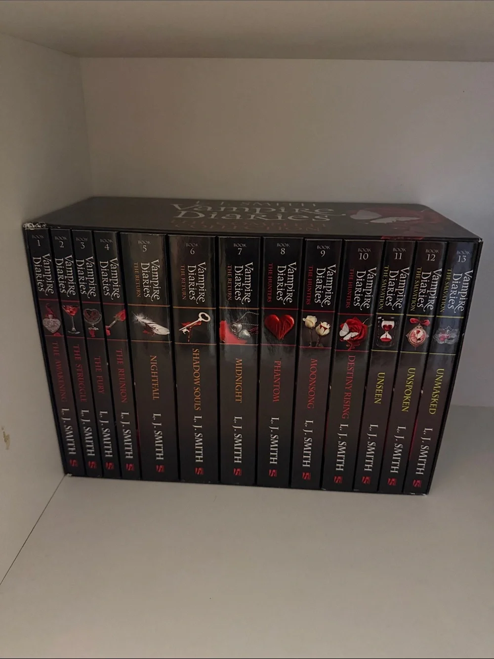 L.J. Smith Vampire Diaries Paperback Book Set - Black